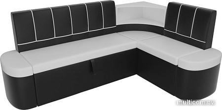 Угловой диван Mebelico Тефида 107535 (правый, белый/черный)