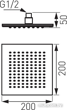 Верхний душ Ferro Slim DSN04