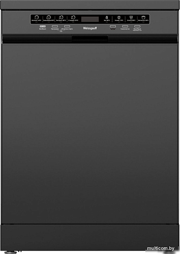 Отдельностоящая посудомоечная машина Weissgauff DW 6038 D Dual Wash Black