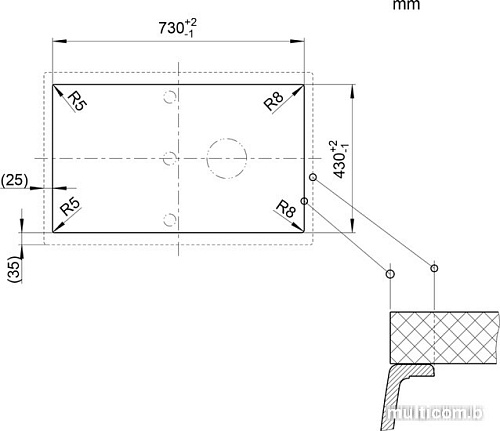 Кухонная мойка Blanco Metra 45 S (бетон) 525311