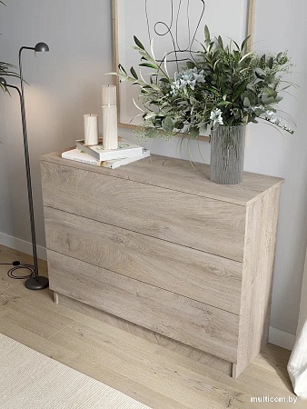 Комод Горизонт Нео 1050 3 ящика (дуб эндгрейн)