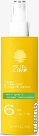 Масло для загара Sun Like Для быстрого и ровного загара SPF6 (150 мл)