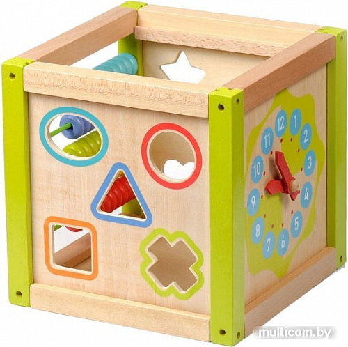 Бизибокс Мир деревянных игрушек Универсальный куб Д260