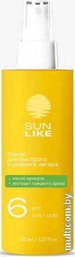 Масло для загара Sun Like Для быстрого и ровного загара SPF6 (150 мл)