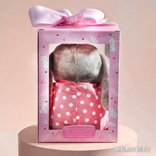 Классическая игрушка Milo Toys Зайка Ла-Пу-Ля в комбинезоне с короной 9211949