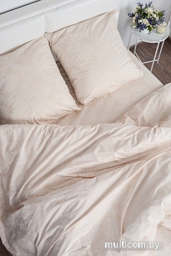 Постельное белье Миланика Жемчуг 2сп (поплин-жаккард)