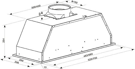 Кухонная вытяжка Oasis UM-70S (A)