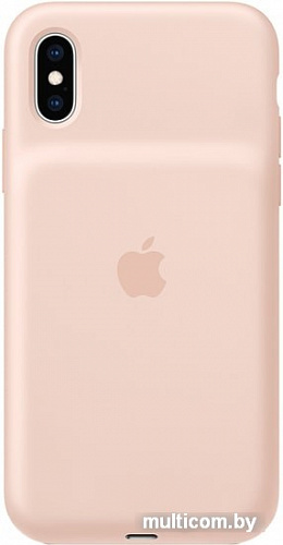 Чехол Apple Smart Battery Case для iPhone XS (розовый песок)
