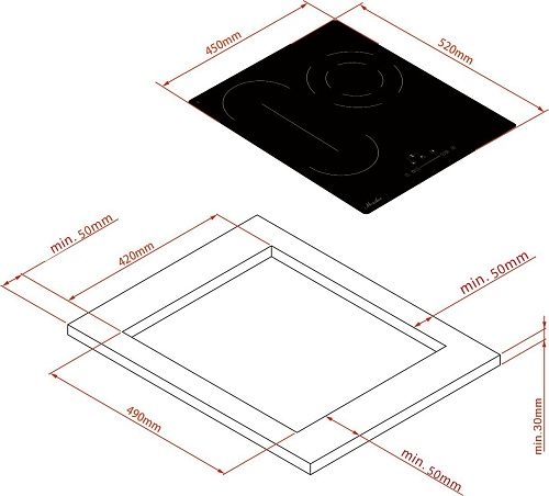 Варочная панель Monsher MHE 45