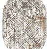 Ковер для жилой комнаты Bossan Nizza 2609C-AGRI-BEYAZ-OVAL 1.6x2.3 м