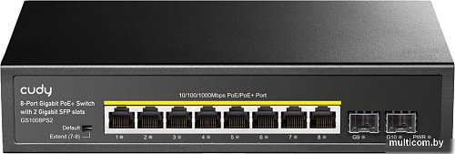 Неуправляемый коммутатор Cudy GS1008PS2 1.0