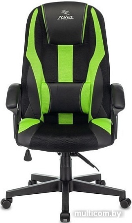 Кресло Бюрократ Zombie 9 (черный/салатовый)