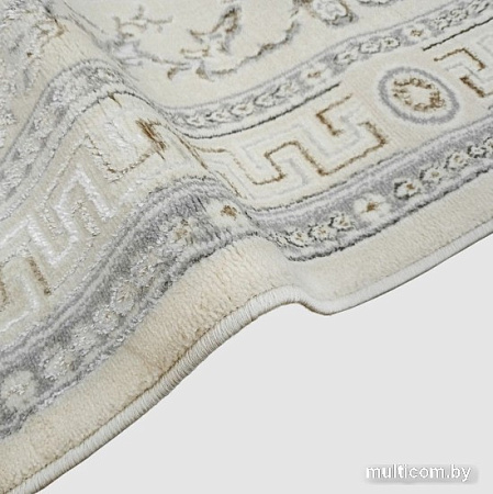 Ковер для жилой комнаты Bossan Rome 1754A-KGRI-BEJ-OVAL 1.4x2 м