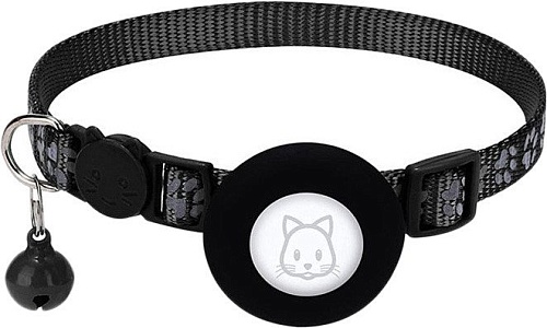 Ошейник Pet Paws с местом для трекера Apple AirTag 641000148H (черный)