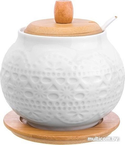 Сахарница Elan Gallery Белое кружево 540031