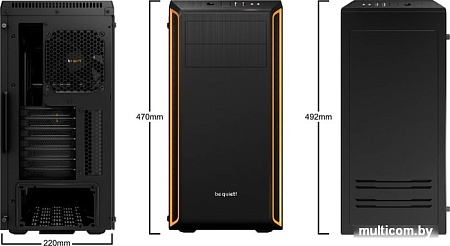 Корпус be quiet! Pure Base 600 с окном (черный/оранжевый)