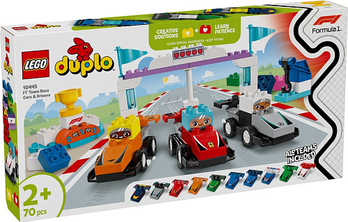 Конструктор LEGO Duplo 10445 Гоночные автомобили и пилоты команды F1