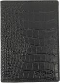 Обложка для паспорта S.Quire 6400-BK CROCO (черный)