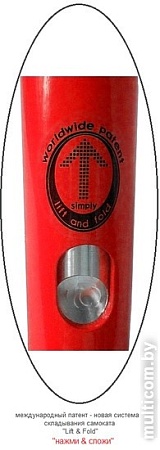 Самокат Y-Scoo Mini City Montreal 125 (красный/голубой)