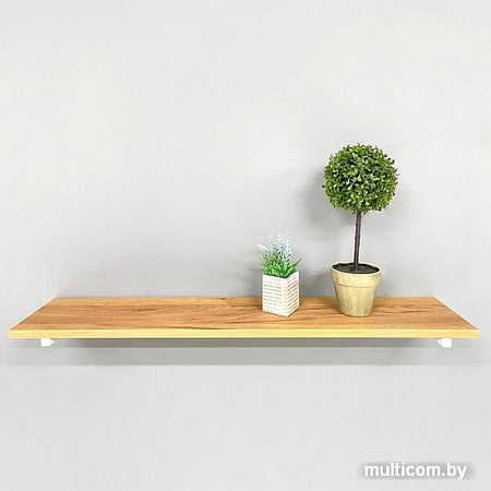 Полка Millwood Настенная с кронштейном 100x20 (дуб золотой craft/белый)