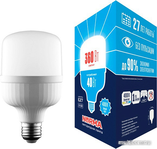 Светодиодная лампочка Volpe LED-M80-40W/4000K/E27/FR/NR UL-00006789