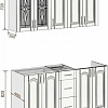 Кухня Кортекс-мебель Корнелия Ретро 1.5м без столешницы (ольха)