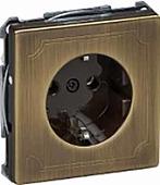 Розетка Schneider Electric MTN2301-4143 (античная латунь)