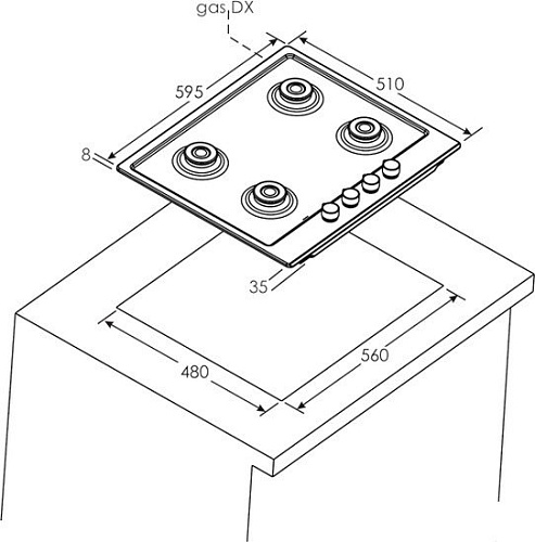 Варочная панель Candy CHG6DWPX