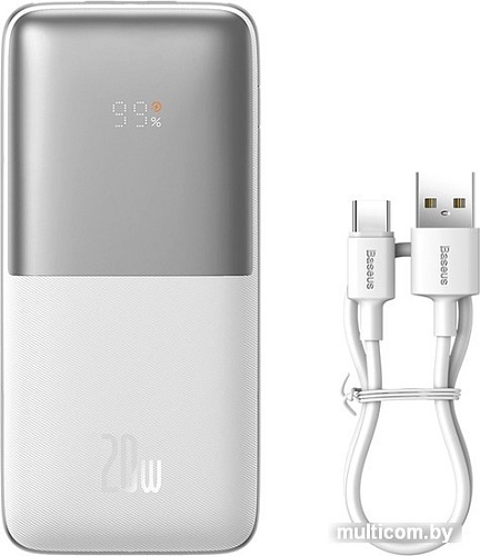Внешний аккумулятор Baseus Bipow Pro Digital Display Fast Charge 20W 10000mAh (белый)
