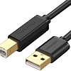 Кабель Ugreen US135 USB Type-A - USB Type-B (1.5 м, черный)