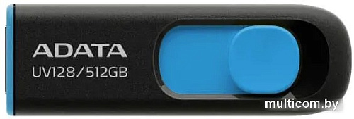 USB Flash ADATA DashDrive UV128 512GB (черный/синий)