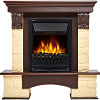 Портал Firelight Forte Classic (камень бежевый/шпон темный дуб)
