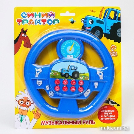 Развивающая игрушка Синий трактор Музыкальный руль 6960427