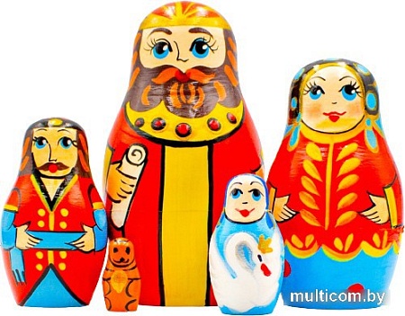 Развивающая игра Брестская Матрешка Сказка о царе Салтане (набор 5 шт)