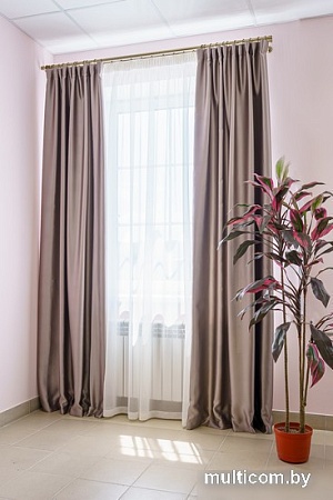 Комплект штор Decoretto Блэкаут двухсторонний БДКО-K23 4.25x2.7 м (коричневый/орех, 2 шт)