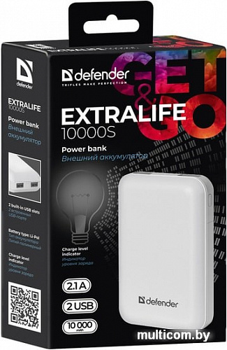 Портативное зарядное устройство Defender ExtraLife 10000S