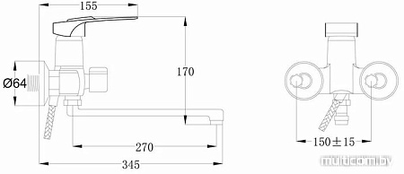 Смеситель РМС SL55-006E