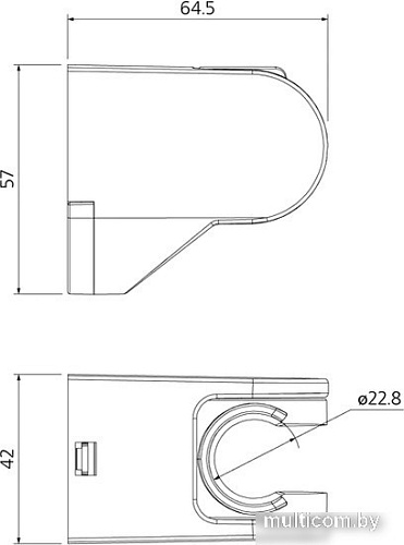 Держатель душевой лейки Milardo 360CP00M53
