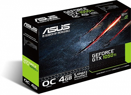 Видеокарта ASUS GeForce GTX 1050 Ti 4GB GDDR5 GTX1050TI-O4G-LP-BRK