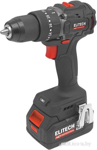 Ударная дрель-шуруповерт ELITECH HD Professional CD 20ISL2 E2201.041.02 (с 2-мя АКБ 4 Ач, кейс)