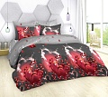 Постельное белье Миланика Пламя 1.5сп (поплин)
