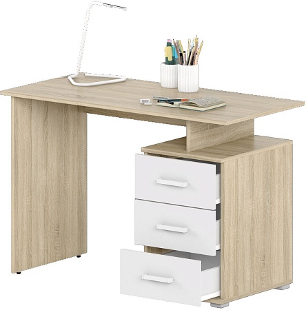 Стол Славянская столица Д-СП1 (дуб сонома/белый)