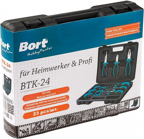 Универсальный набор инструментов Bort BTK-24 (24 предмета)