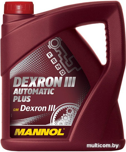 Трансмиссионное масло Mannol Dexron III Automatic Plus 4л