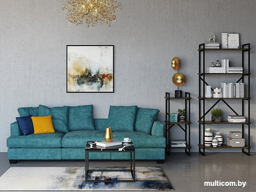 Стеллаж LoftyHome Бервин Рант 40 (серый/черный)