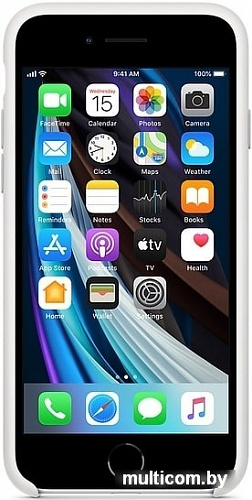 Чехол Apple Silicone Case для iPhone SE (белый)