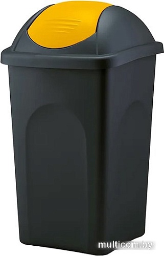 Мусорное ведро Stefanplast 70203 (черный/желтый)