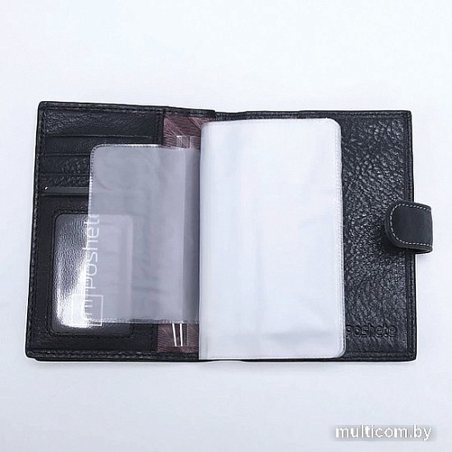 Обложка на документы Poshete 852-317-35K-BLK (черный)
