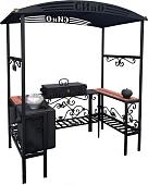 Мангал для дачи Станкоинструмент Царский (кованый с печью и дымоходом)