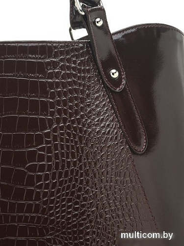 Женская сумка Souffle 273 2733610-3010 (бордовый кайман шик-с/гладкий шик-с)
